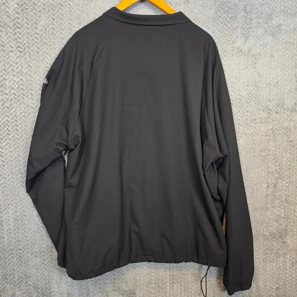 Alo Yoga Womens Black Ripstop Quarter Zip Pullover Pouch Pocket 2XL